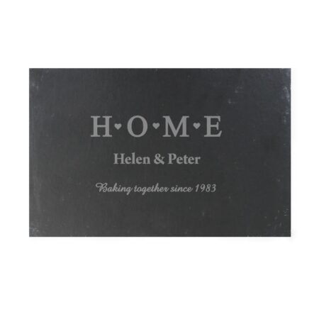 Personalised HOME Slate Rectangle Placemat: 4 - Placemats By Gift Moments