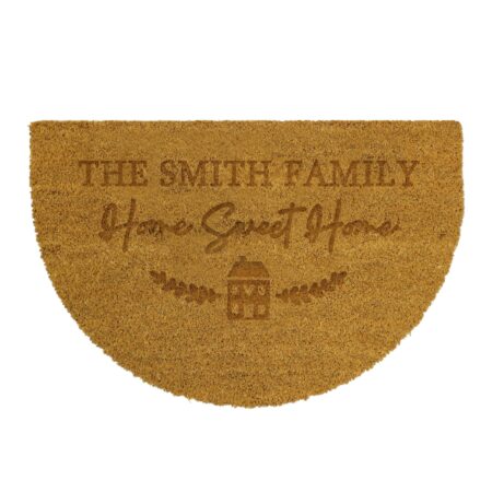 Personalised Home Sweet Home Half Moon Indoor Doormat: 5 - Doormats By Gift Moments