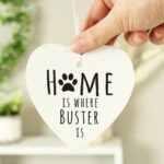 Personalised ’Home is Where’ Pet Wooden Heart Decoration: 1 - Decorations By Gift Moments