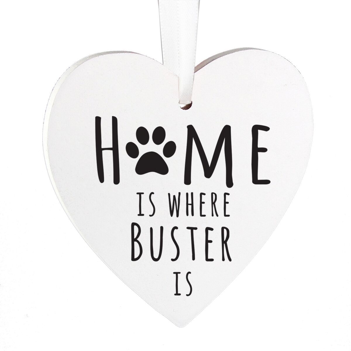 Personalised ’Home is Where’ Pet Wooden Heart Decoration: 3 - Decorations By Gift Moments