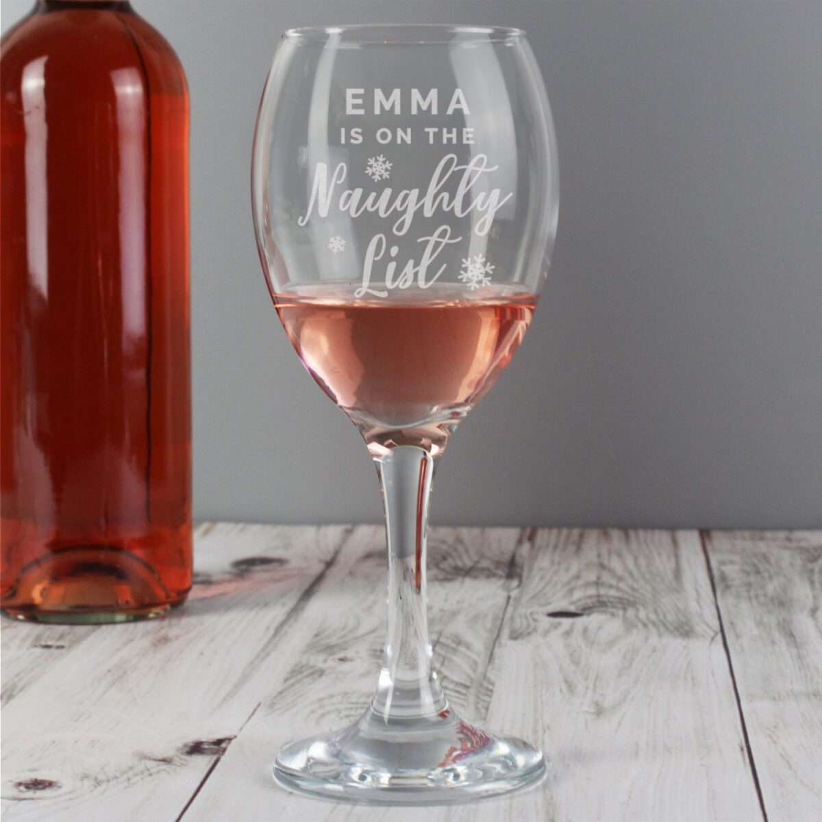 Personalised I’m On The Naughty List Wine Glass: 3 - Wine Glasses By Gift Moments