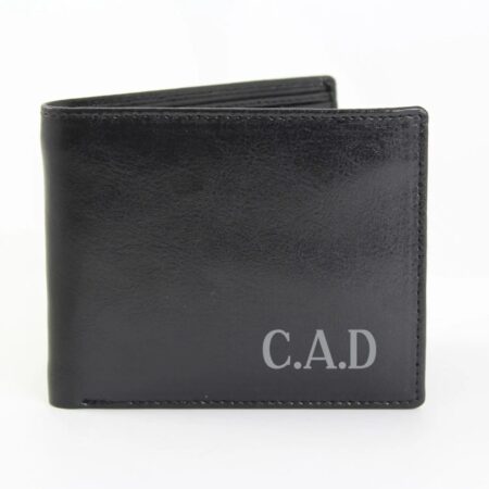 Personalised Initial Leather Wallet: 2 - Wallets & Money Clips By Gift Moments