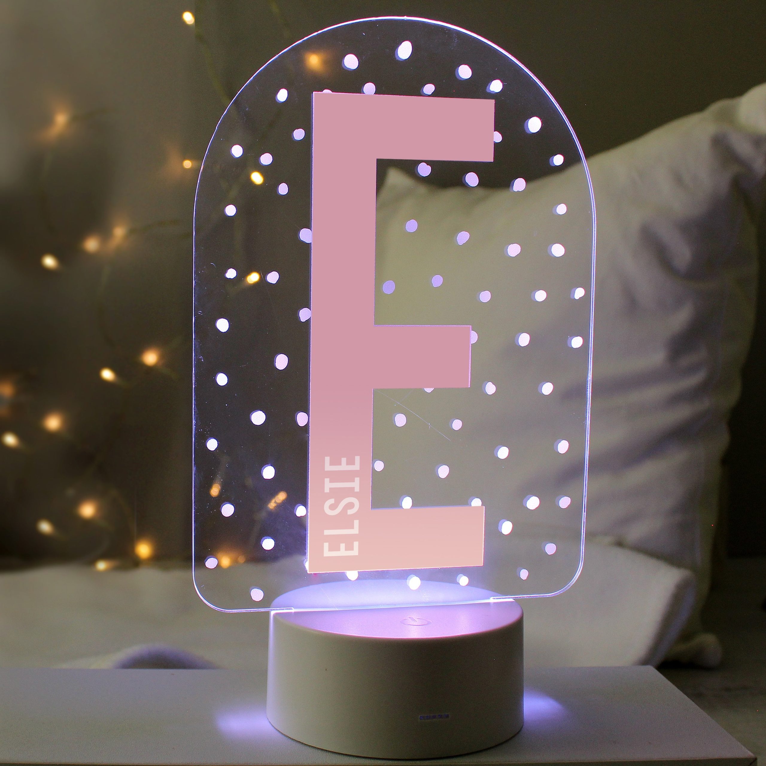 Personalised Initial LED Colour Changing Night Light: 1 - LED Lighting By Gift Moments