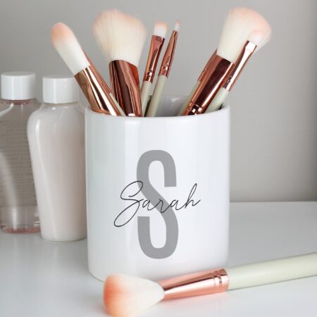 Personalised initial name ceramic storage pot
