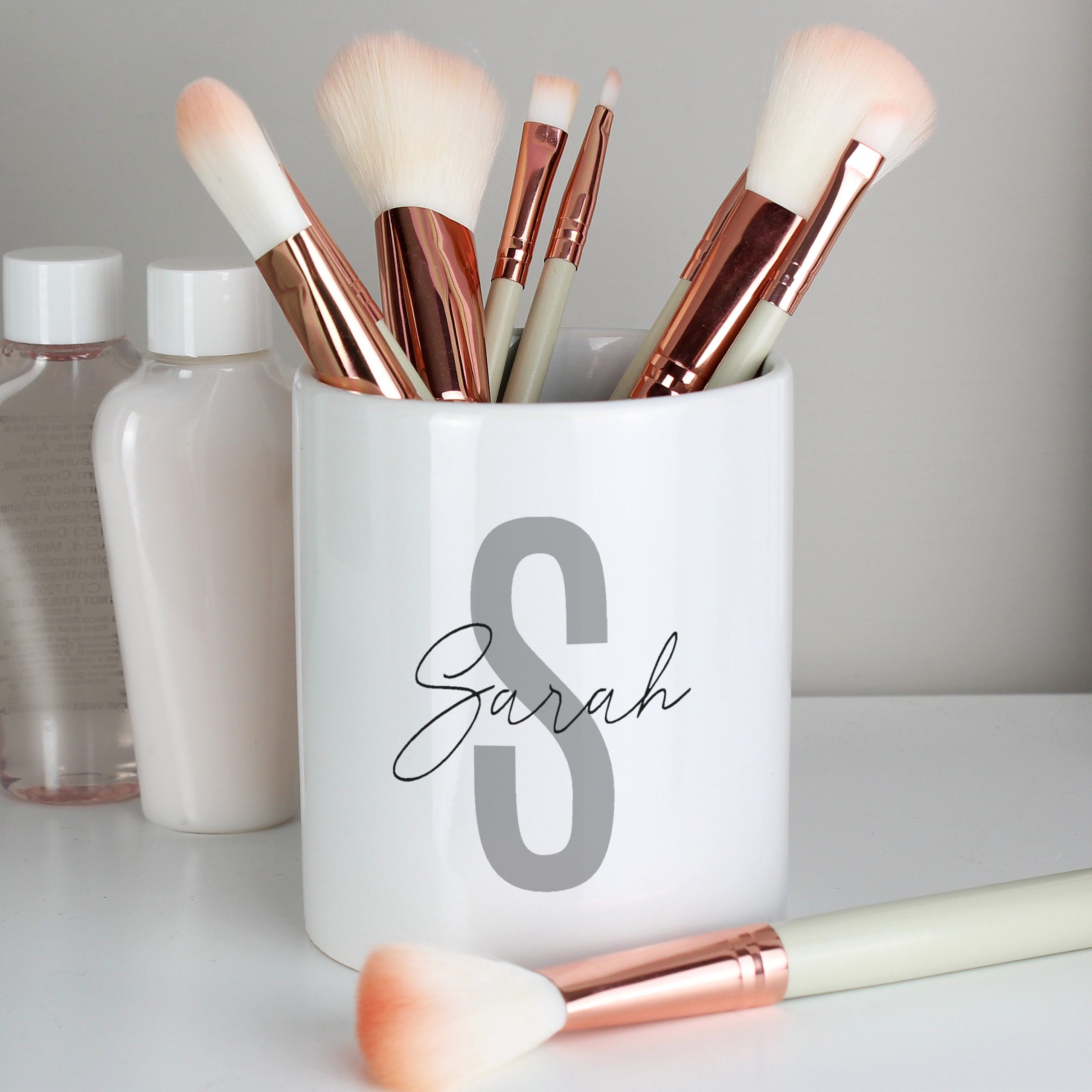 Personalised initial name ceramic storage pot
