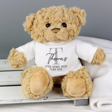 Personalised initial teddy bear
