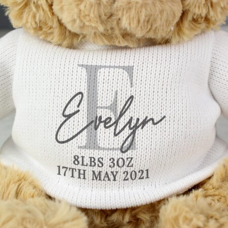 Personalised initial teddy bear