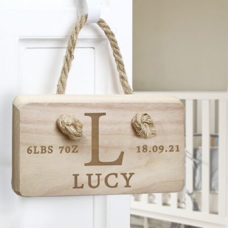 Personalised Initial Wooden Sign: 3 - Signs & Plaques By Gift Moments