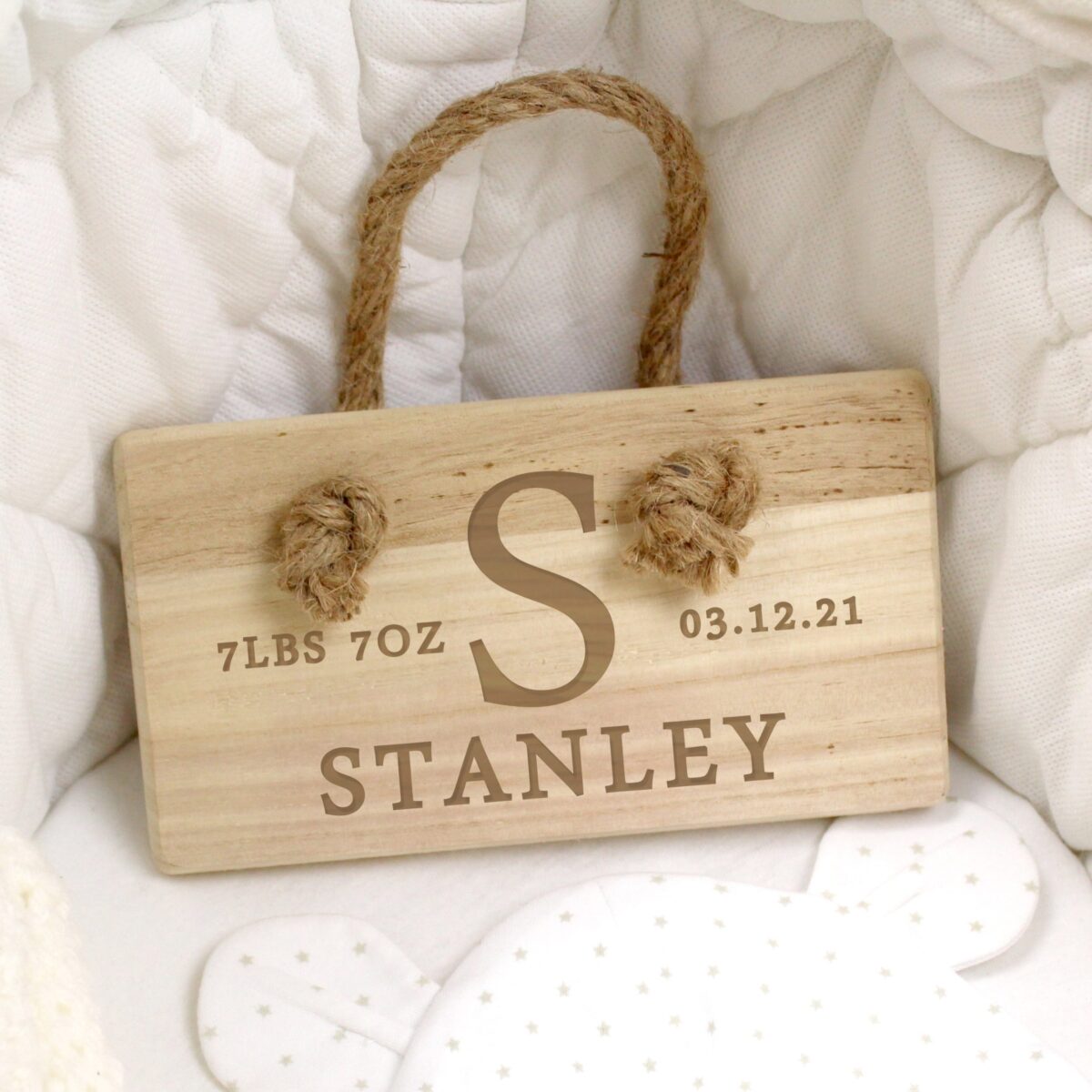 Personalised Initial Wooden Sign: 4 - Signs & Plaques By Gift Moments