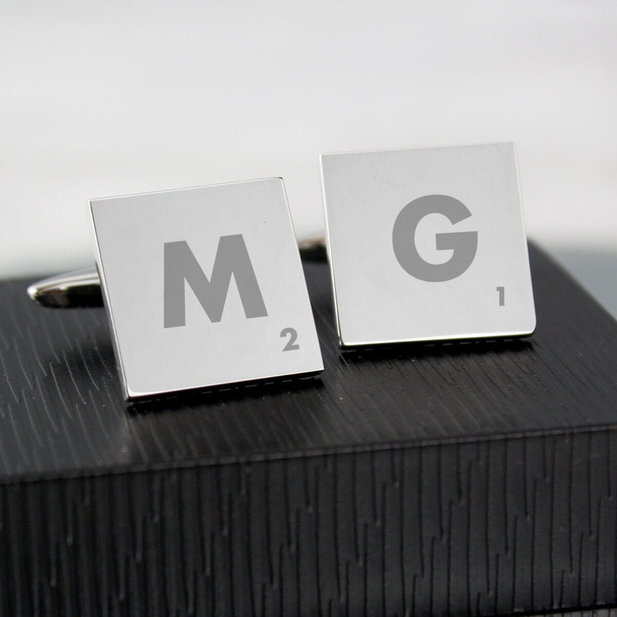 Personalised Initials and Age Square Cufflinks: 1 - Cufflinks & Tie Slides By Gift Moments