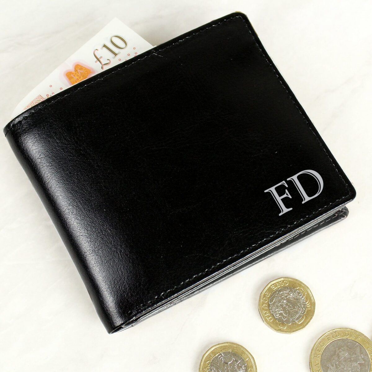 Personalised Initials Leather Wallet: 4 - Wallets & Money Clips By Gift Moments