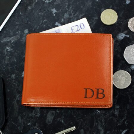 Personalised Initials Tan Leather Wallet: 1 - Wallets & Money Clips By Gift Moments