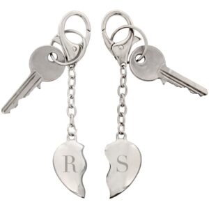 Personalised Initials Two Hearts Keyring: 2 - Keyrings By Gift Moments