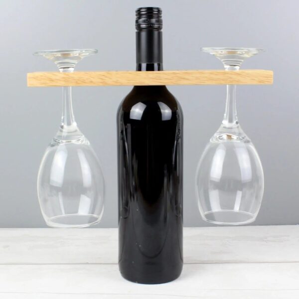 Personalised ’Initials’ Wine Glass & Bottle Holder: 2 - Barware By Gift Moments