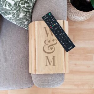 Personalised Initials Wooden Sofa Tray: 1 - Coasters By Gift Moments