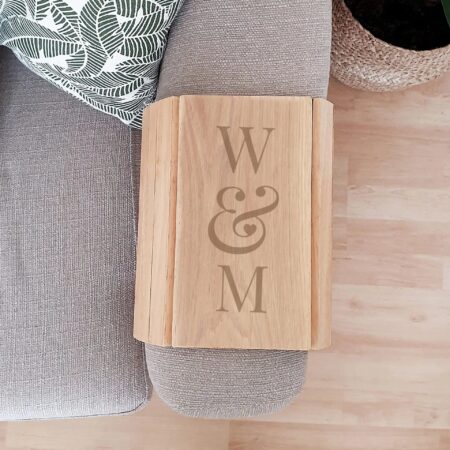 Personalised Initials Wooden Sofa Tray: 2 - Coasters By Gift Moments