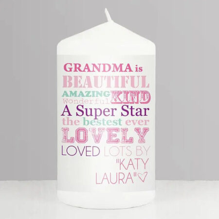 Personalised She Is... Pillar Candle: 1 - Candles By Gift Moments