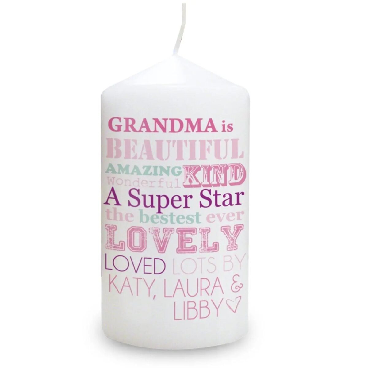 Personalised She Is... Pillar Candle: 2 - Candles By Gift Moments