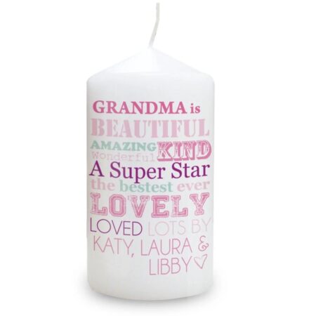 Personalised She Is... Pillar Candle: 2 - Candles By Gift Moments