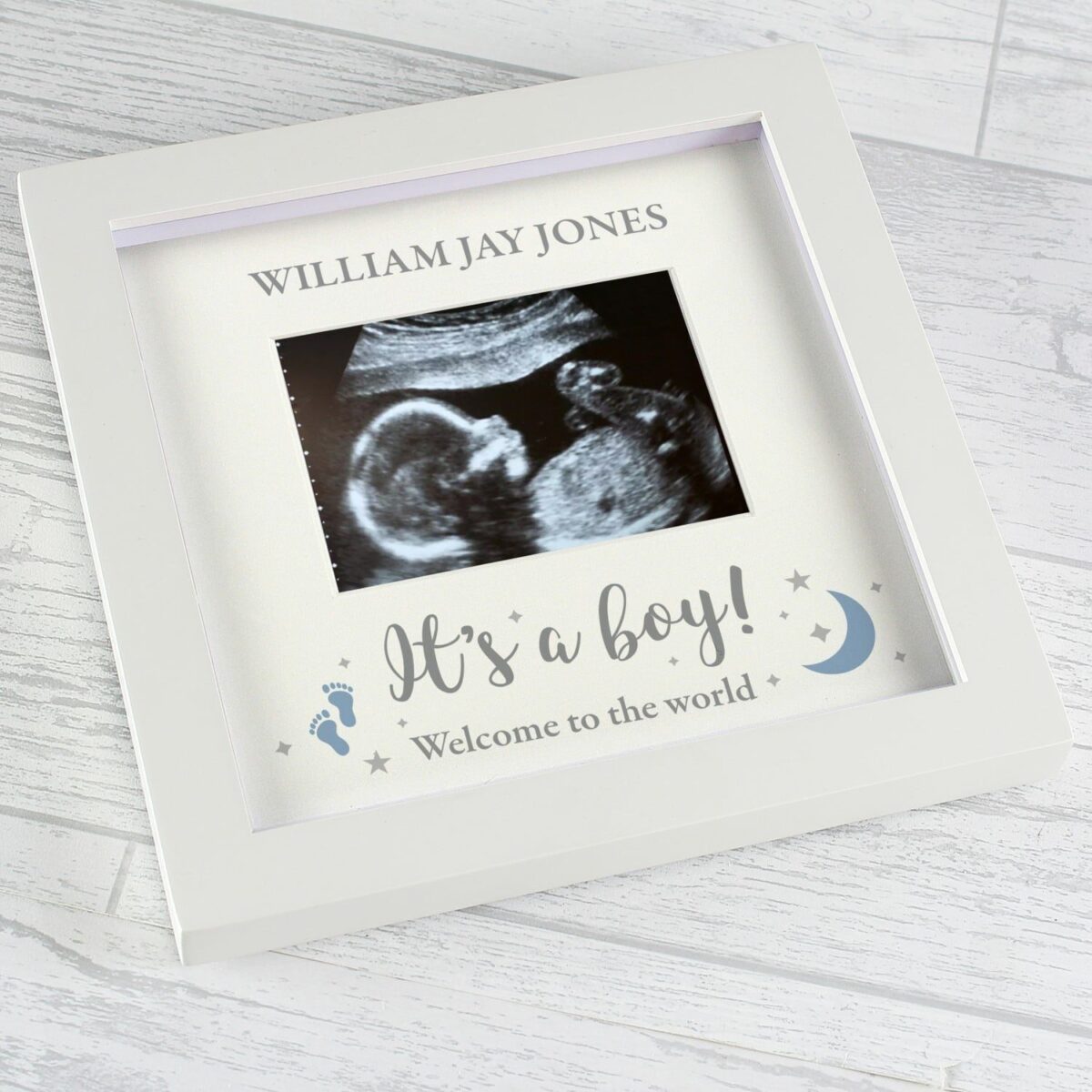 Personalised ’It’s A Boy’ Baby Scan Frame: 2 - Photo Frames By Gift Moments