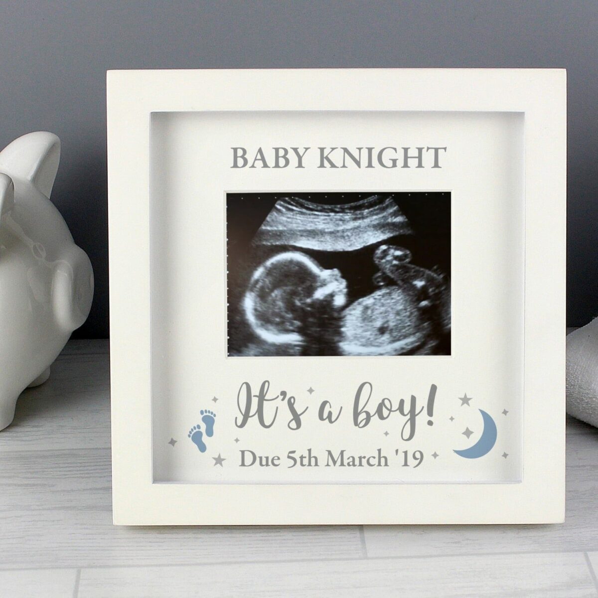 Personalised ’It’s A Boy’ Baby Scan Frame: 1 - Photo Frames By Gift Moments