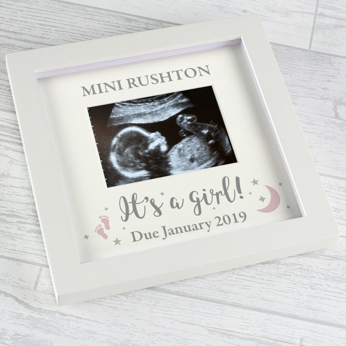 Personalised ’It’s A Girl’ Baby Scan Frame: 2 - Photo Frames By Gift Moments