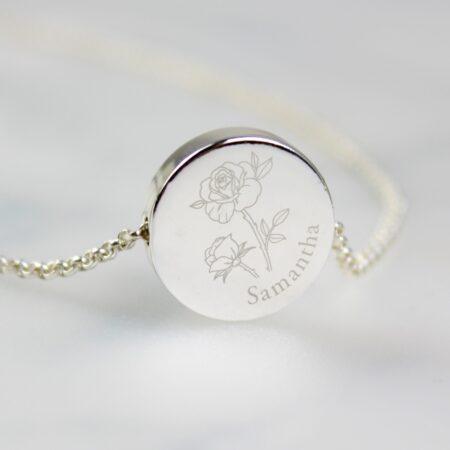 Personalised June Birth Flower Necklace and Box: 6 - Necklaces By Gift Moments