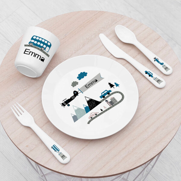 Personalised Kids Adventure Dining Set: 2 - Tableware By Gift Moments