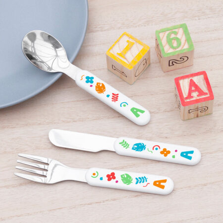 Personalised Kids Colourful Cutlery Set: 1 - Cutlery Sets By Gift Moments