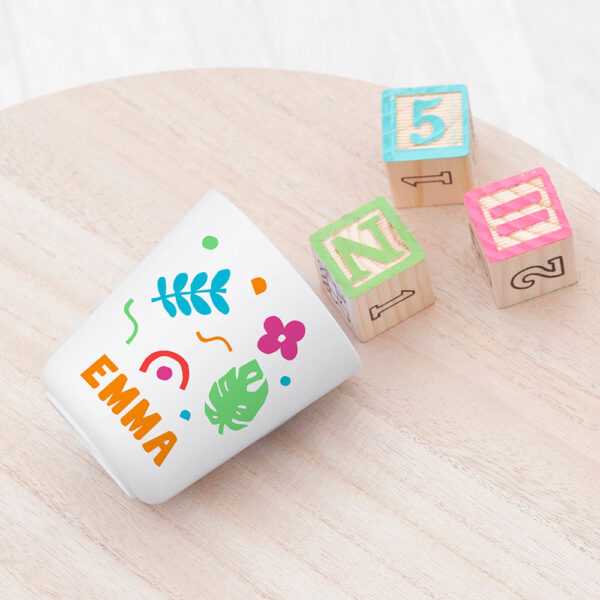 Personalised Kids Colourful Shapes Plastic Dining Set: 2 - Tableware By Gift Moments