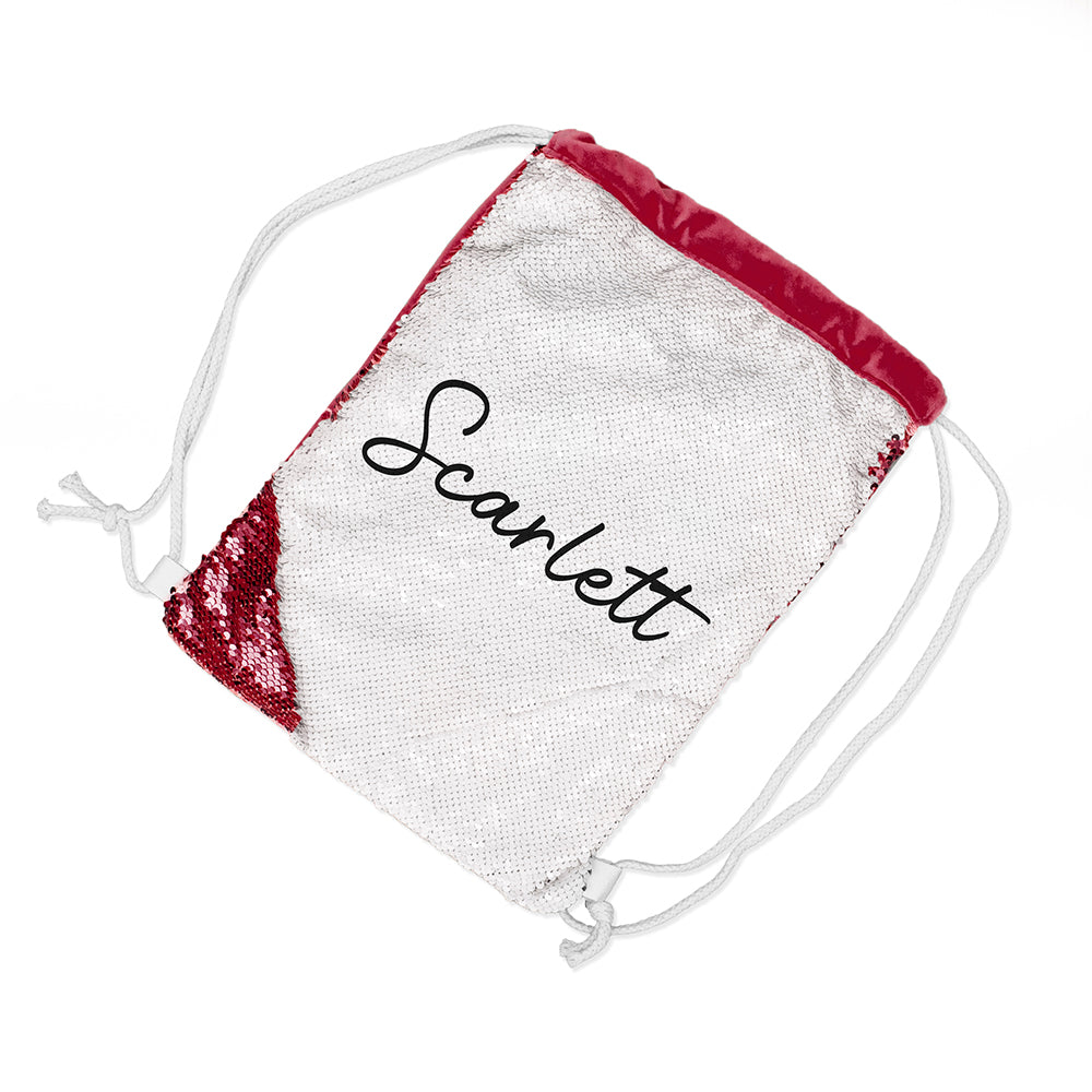 Personalised kids hidden message sequin bags