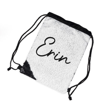 Personalised kids hidden message sequin bags