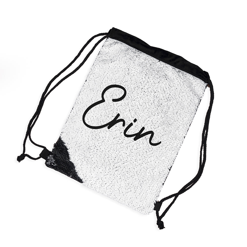 Personalised kids hidden message sequin bags