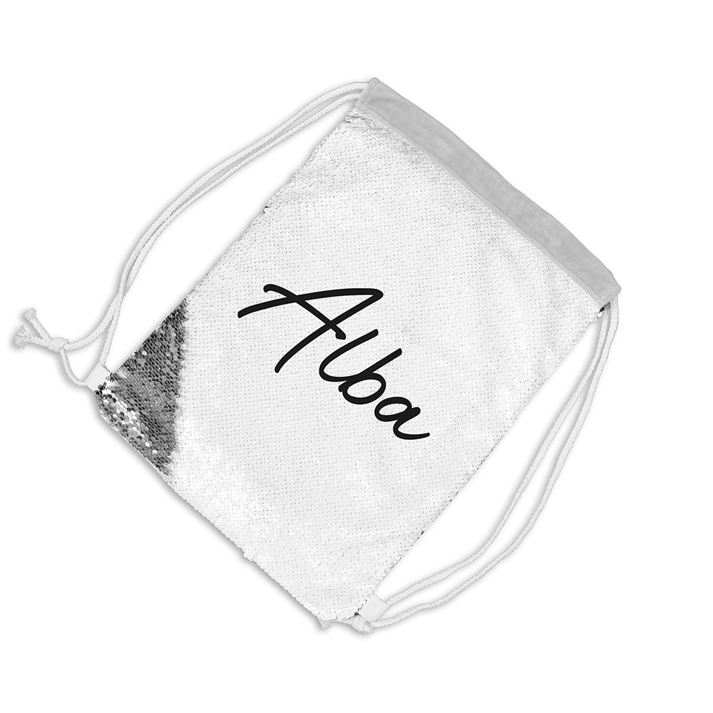 Personalised kids hidden message sequin bags