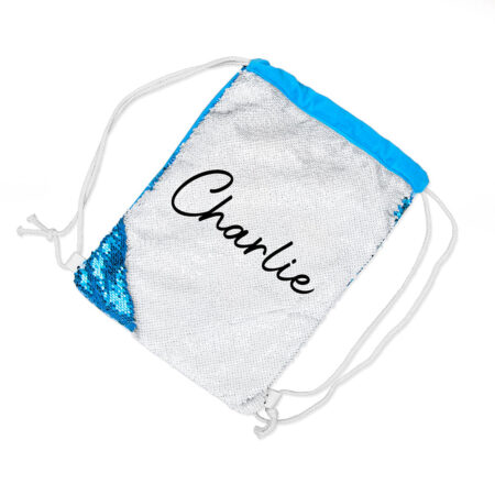 Personalised kids hidden message sequin bags