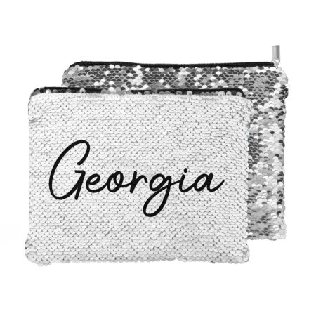 Personalised kids hidden message sequin pencil cases