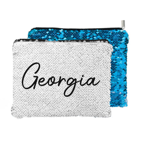 Personalised kids hidden message sequin pencil cases