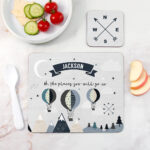 Personalised Kid’s Hot Air Balloon Placemat & Coaster Set: 1 - Placemats By Gift Moments