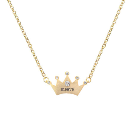 Personalised Kids Princess Crown Necklace with Crystal Detail: 9 - Necklaces By Gift Moments