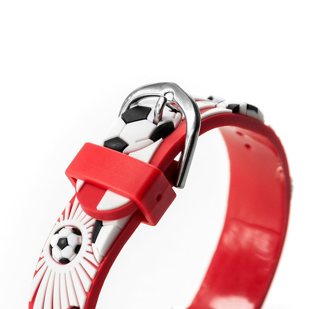 Personalised kids red football watch