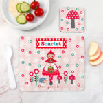 Personalised Kid’s Riding Hood Placemat & Coaster Set: 1 - Placemats By Gift Moments