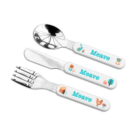 Personalised Kids Scandi Cutlery Set: 4 - Cutlery Sets By Gift Moments