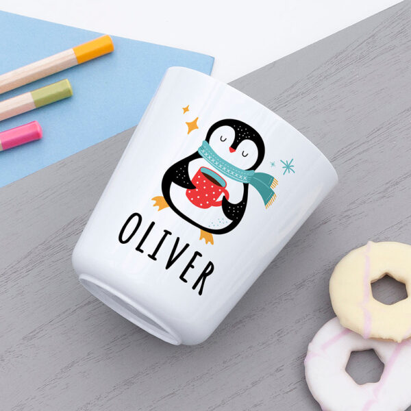 Personalised Kids Winter Penguin Plastic Dining Set: 2 - Tableware By Gift Moments