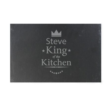 Personalised King of the Kitchen Slate Placemat: 3 - Placemats By Gift Moments