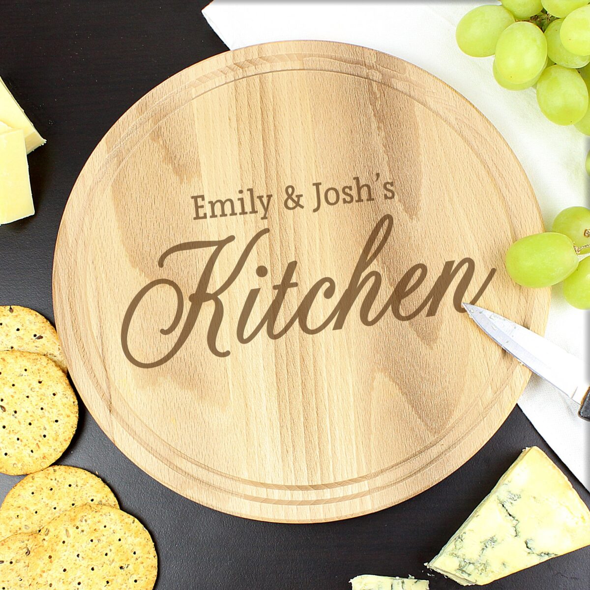 Personalised Kitchen Round Chopping Board: 1 - Chopping Boards By Gift Moments
