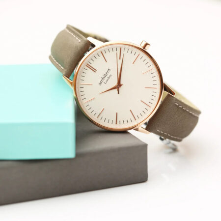 Personalised Ladies Architēct Blanc Watch Light Grey: 7 - Watches By Architect Watches