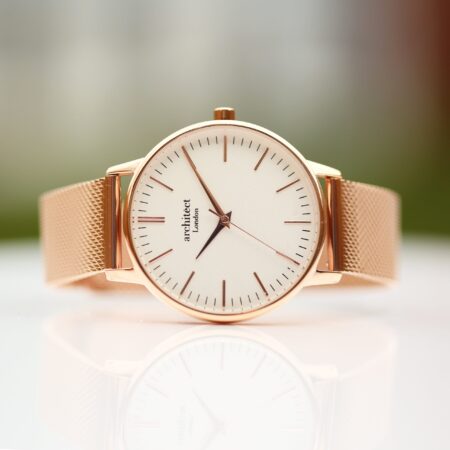 Personalised Ladies Architēct Blanc Watch Rose Gold Mesh: 3 - Watches By Architect Watches