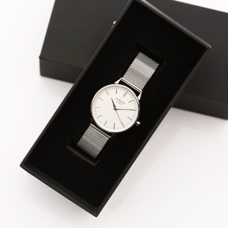 Personalised Ladies Architect Blanc Watch Silver Mesh: 4 - Watches By Architect Watches