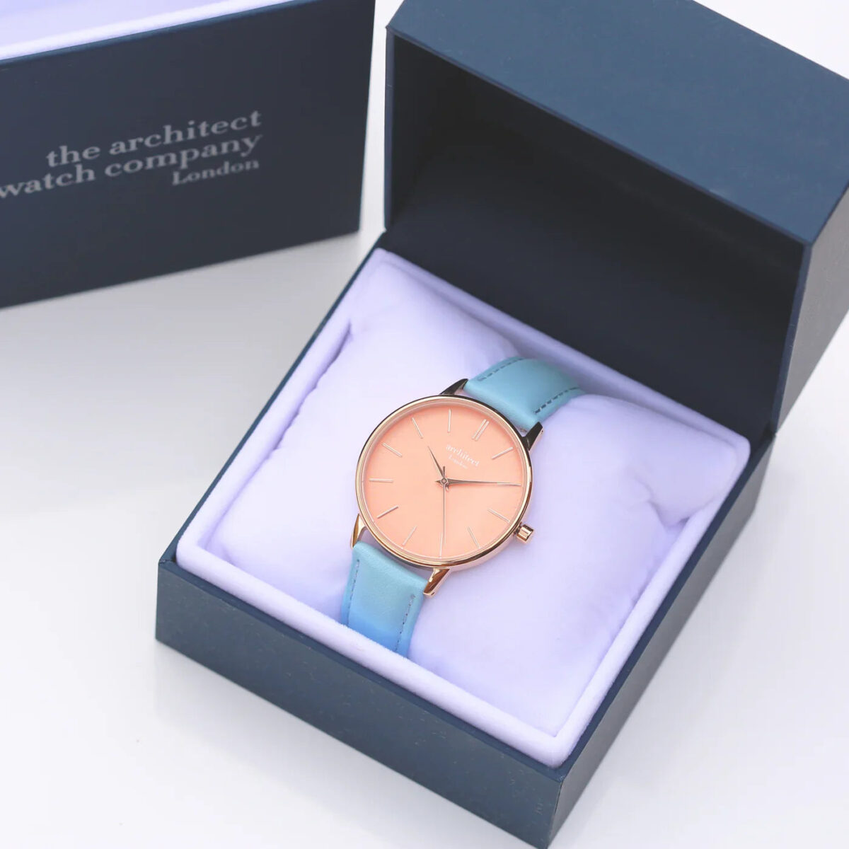 Personalised Ladies Architēct Coral Watch Light Blue: 4 - Watches By Architect Watches