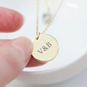 Personalised Layered Crystal Heart and Disc Necklace Set: 7 - Necklaces By Gift Moments